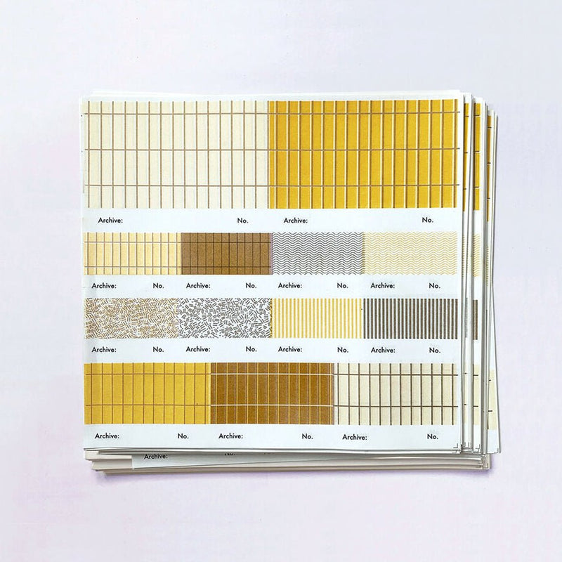 Postmaster Gummed Archive Labels: Yellow / Gold - Wms&Co.