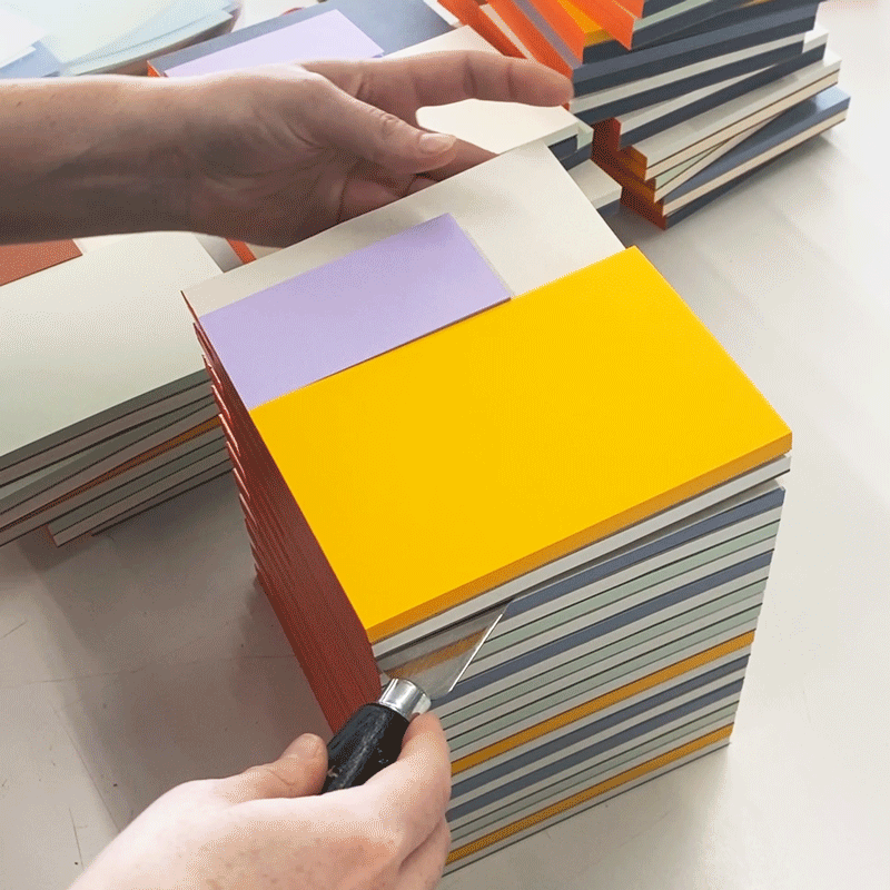 Section Notepad: Grey/Orange/Yellow