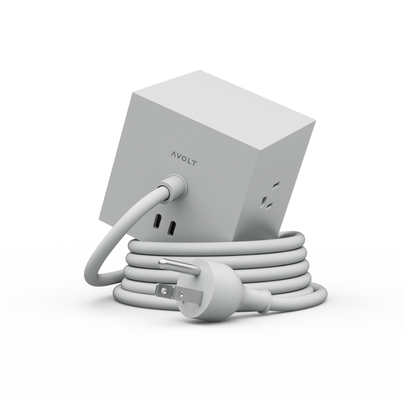 Stockholm Square 1 Power Strip: Gotland Grey - Wms&Co.