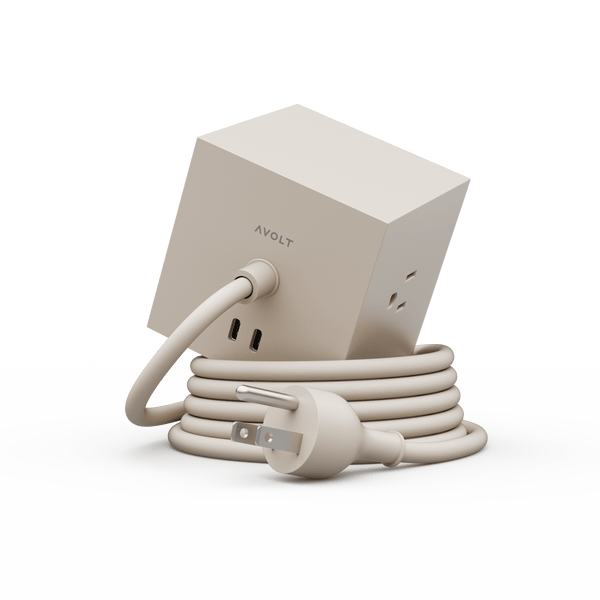 Stockholm Square 1 Power Strip: Sand - Wms&Co.