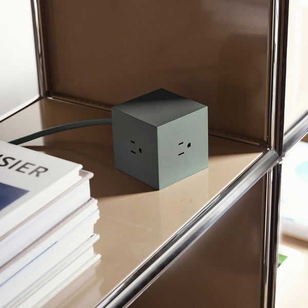 Stockholm Square 1 Power Strip: Oak Green - Wms&Co.