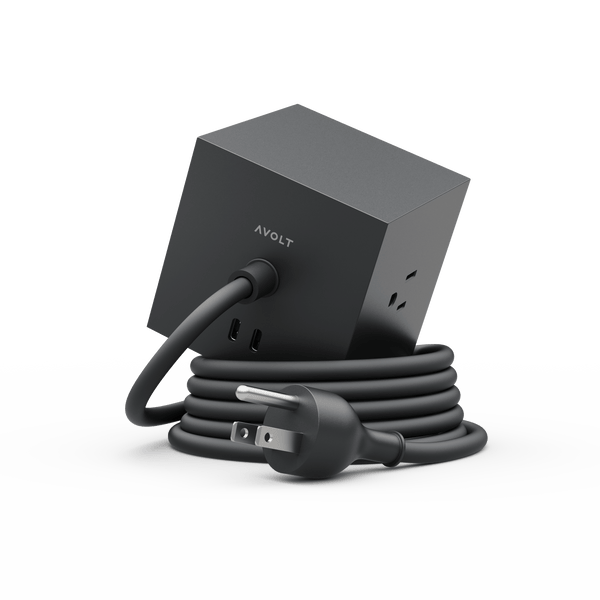 Stockholm Square 1 Power Strip: STHM Black - Wms&Co.