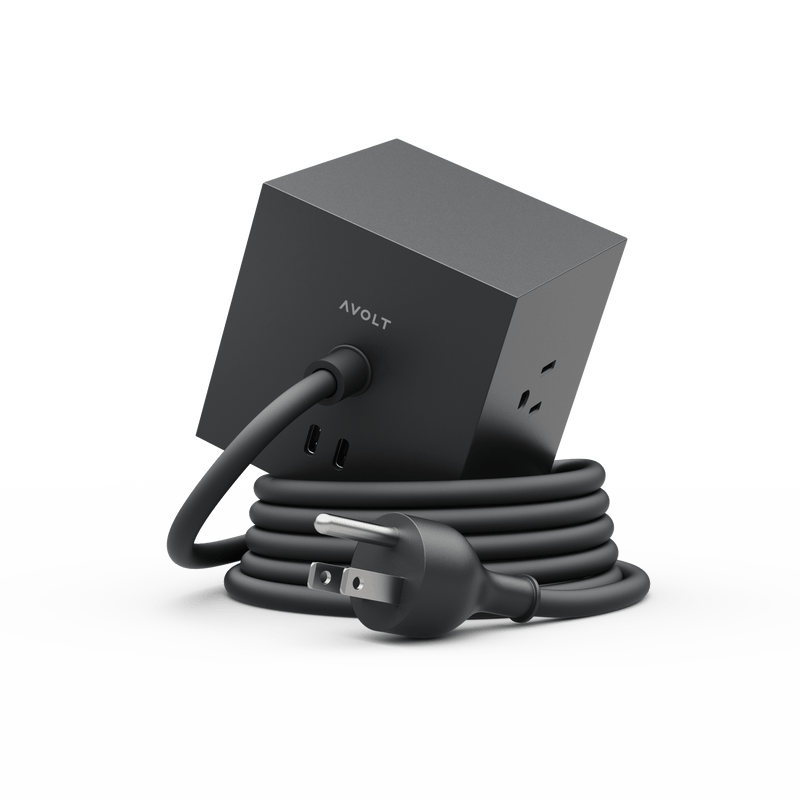 Stockholm Square 1 Power Strip: STHM Black - Wms&Co.