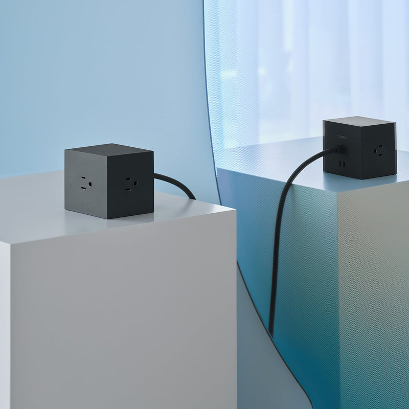 Stockholm Square 1 Power Strip: STHM Black - Wms&Co.