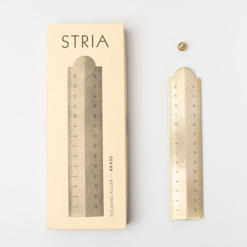 Stria Solid Brass Folding Ruler - Wms&Co.