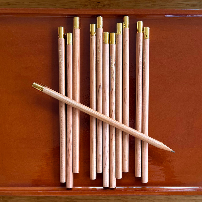 Bronze-tipped Natural Wood Pencils