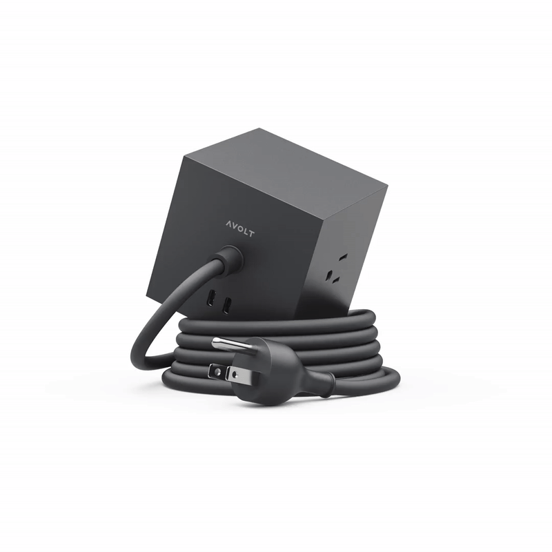 Stockholm Square 1 Power Strip: STHM Black