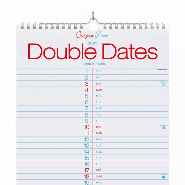 2026 Double Dates Wall Calendar - Wms&Co.