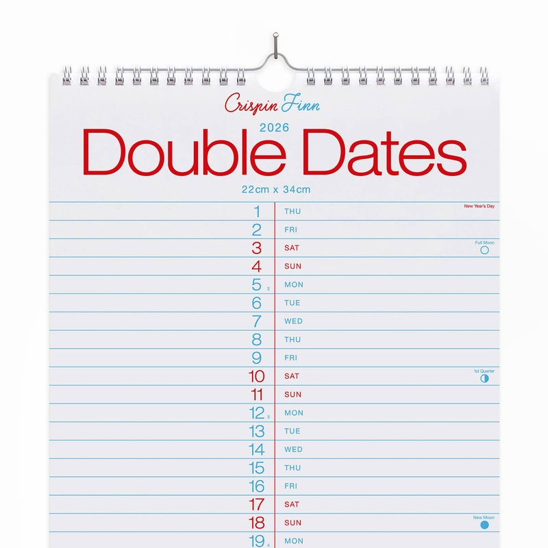 2026 Double Dates Wall Calendar - Wms&Co.