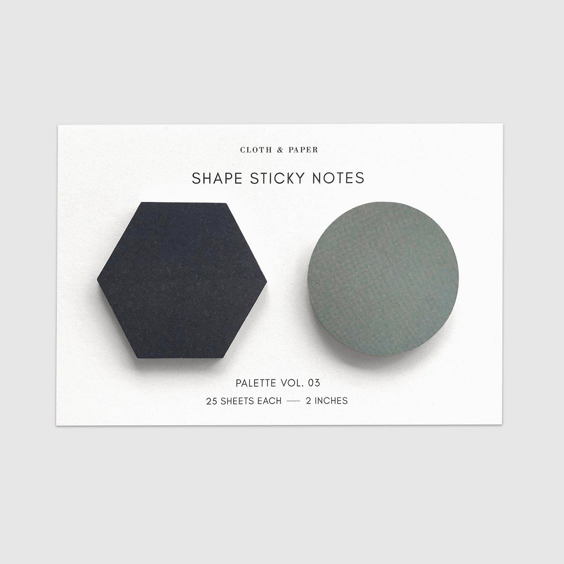 Shape Sticky Notes by Cloth & Paper | Minimalist Sets – Wms&Co.