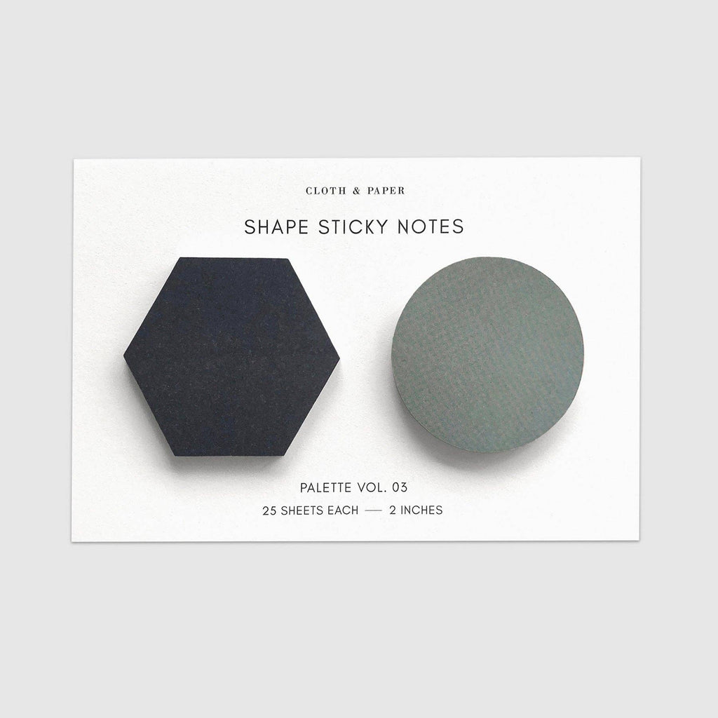 Geometric Shape Sticky Note Sets 3 Colorways