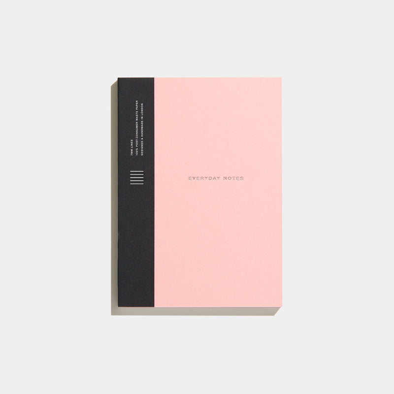 Everyday Notes Notebook: Coral/Black