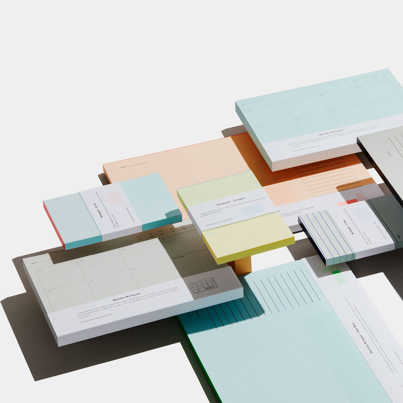 Mini Notepad Grid Mini Grid Notepad by Before Breakfast | Pale Blue – Wms&Co.