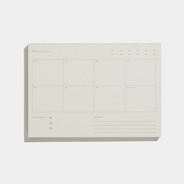 Before Breakfast Weekly Notepad: Grey - Wms&Co.