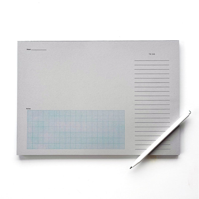 Before Breakfast Desktop Notepad: Grey - Wms&Co.