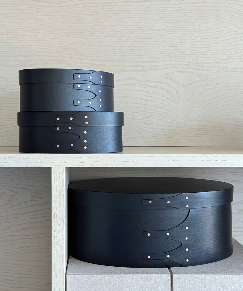 Black Shaker Boxes: Oval - Wms&Co.