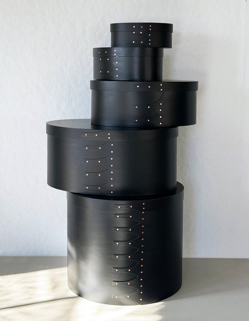 Black Shaker Boxes: Oval - Wms&Co.