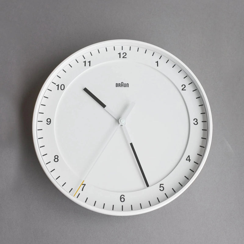 BC17 White Wall Clock by Braun - Wms&Co.