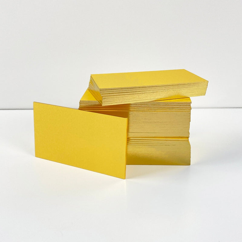 Yellow Small Cards with Gold edging - Wms&Co.