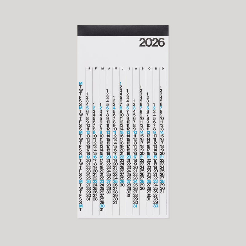 Stendig 2026 V Yearly Calendar: White - Wms&Co.