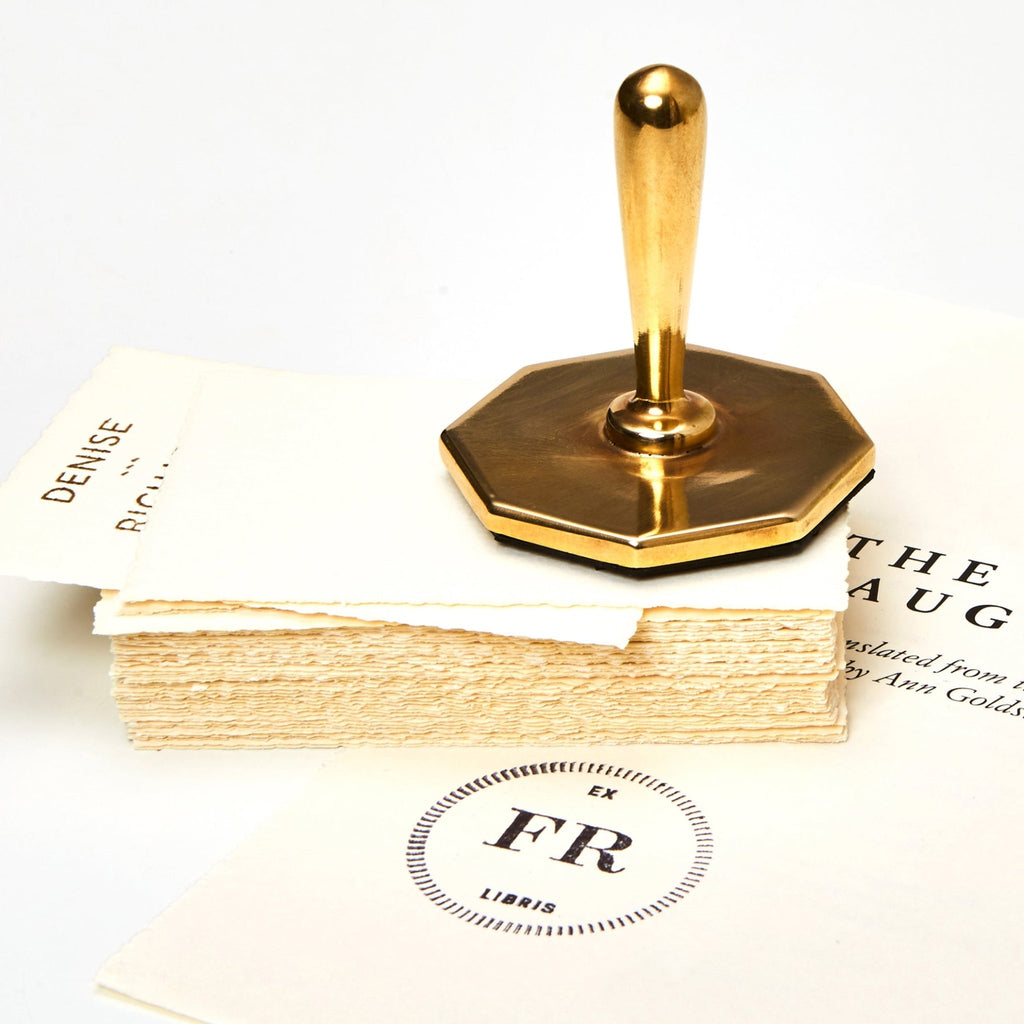Cast Octagon Custom Rubber Stamp