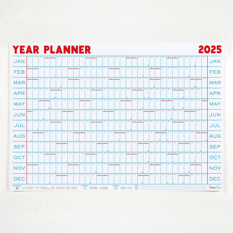 2025 Year Planner - Landscape View - Wms&Co.