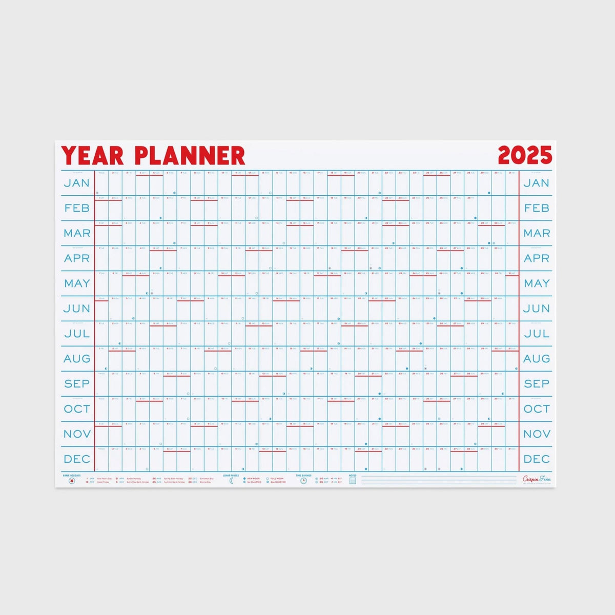 爆買い crispinfinn25wallplannerlandsc 手帳・カレンダー