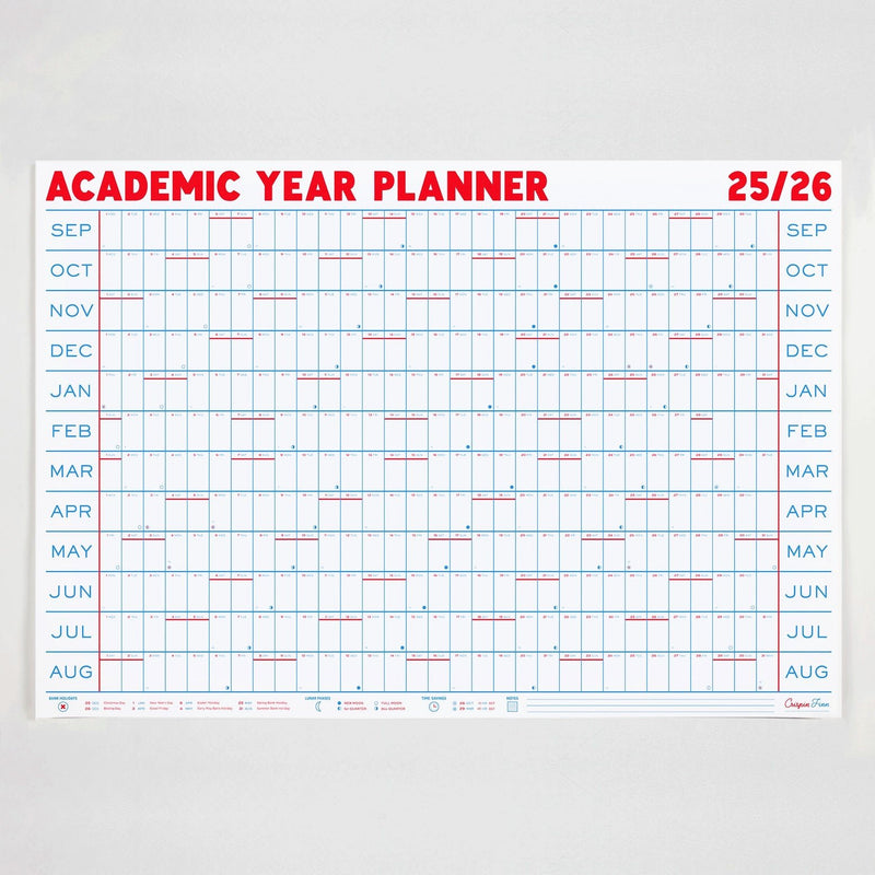 2025/2026 Academic Year Planner - Landscape View - Wms&Co.