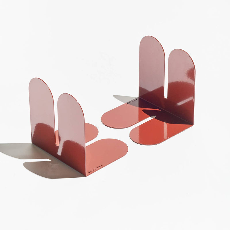 Enamel Bookend: Double Arc Oxblood - Wms&Co.