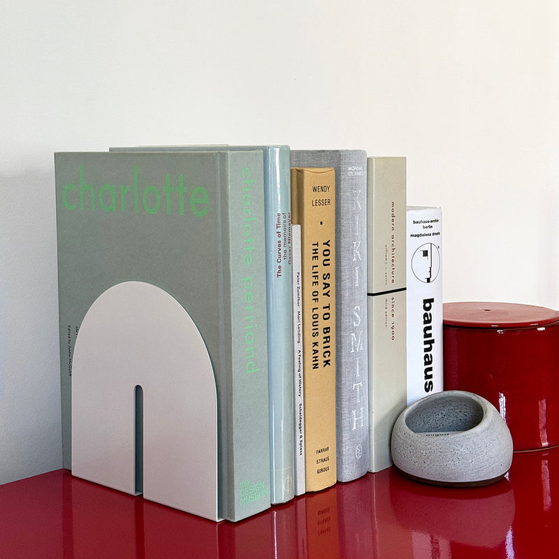 Enamel Bookends: Shades of White