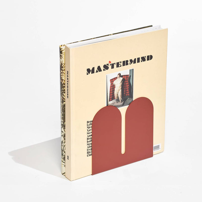 Enamel Bookend: Double Arc Oxblood - Wms&Co.