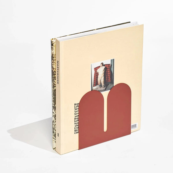 Enamel Bookend: Double Arc Oxblood - Wms&Co.