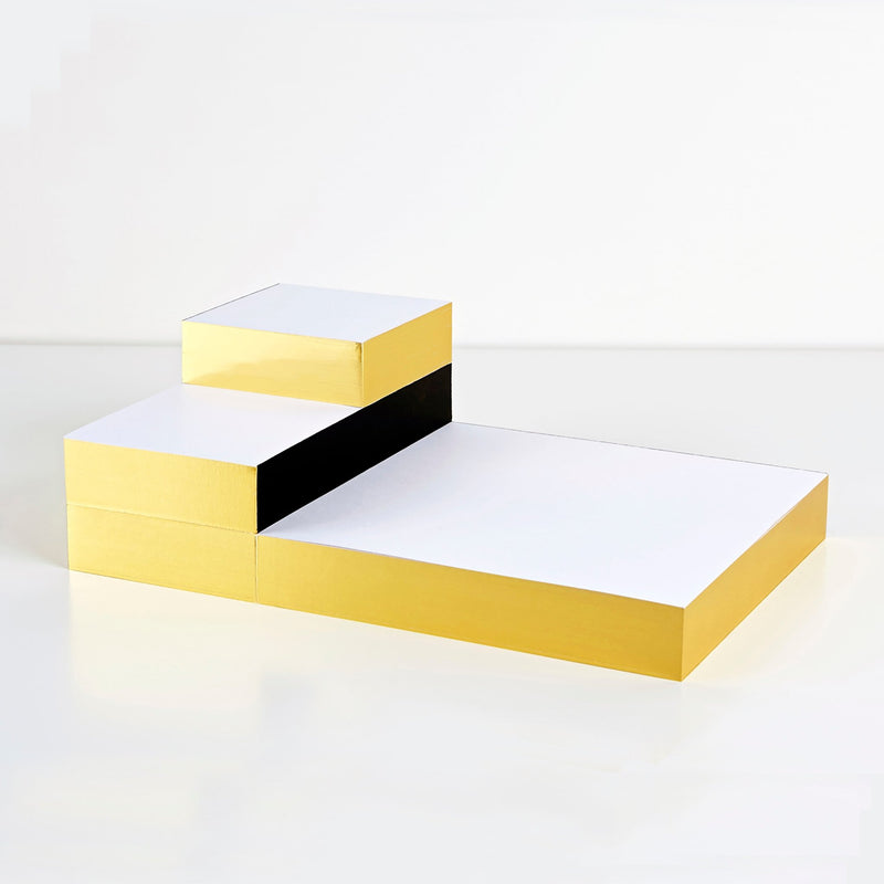 Classic Edged Pads: Metallic Gold, 3 sizes - Wms&Co.