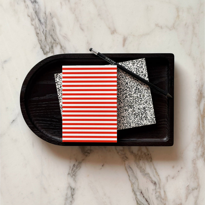 Soft Touch Pocket Notebook: Poppy Stripe - Wms&Co.