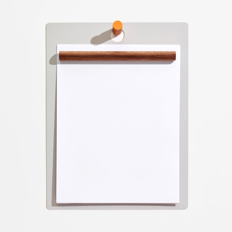 Magnetic Wall Clipboard: Grey/Orange - Wms&Co.