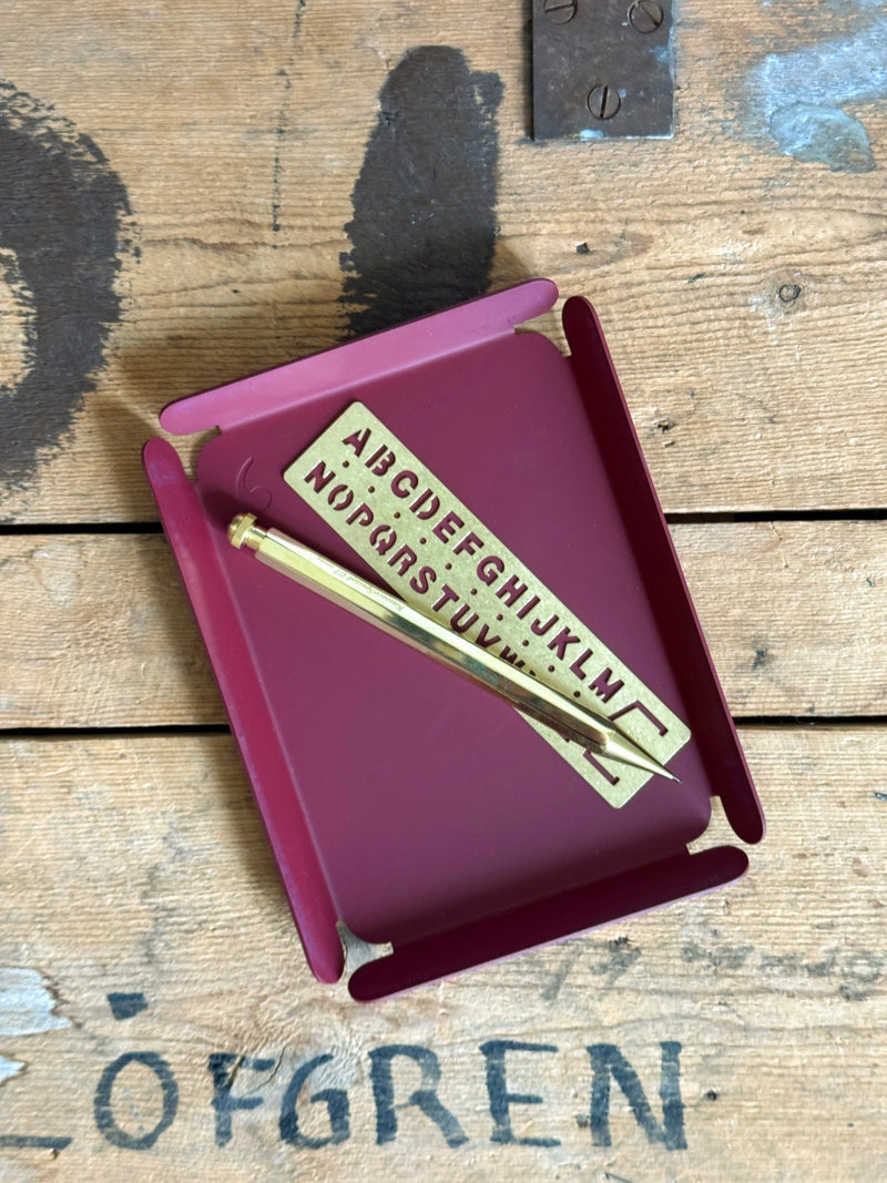 Karst Desk Trays: Burgundy - Wms&Co.
