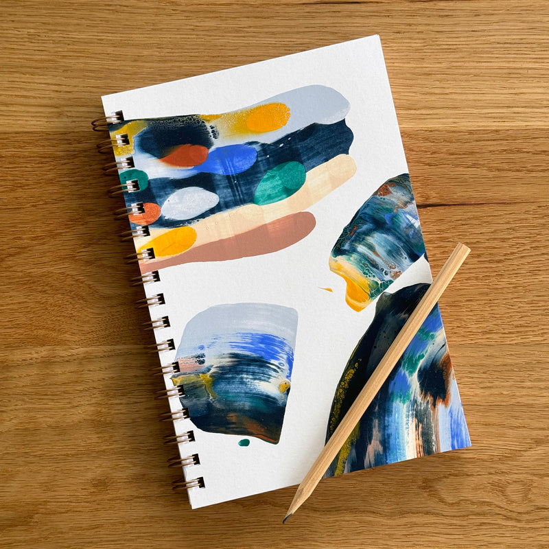 Hand-Painted Notebooks: Wave