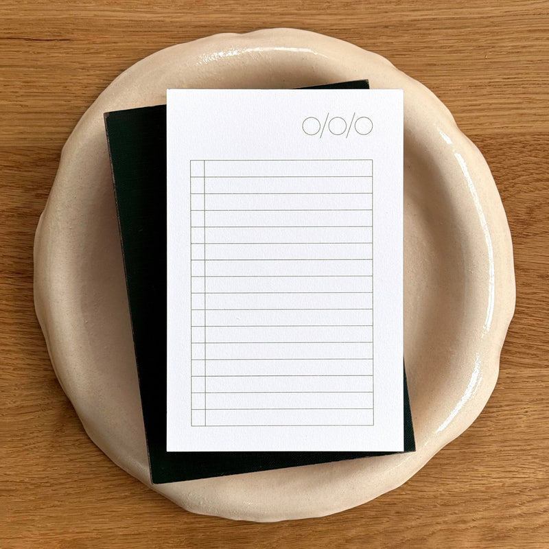 List Pad: Grey/Green - Wms&Co.