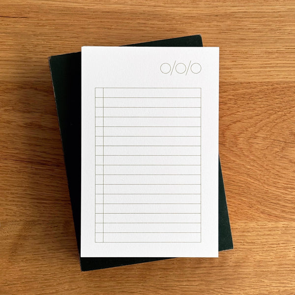 List Pad: Grey/Green - Wms&Co.