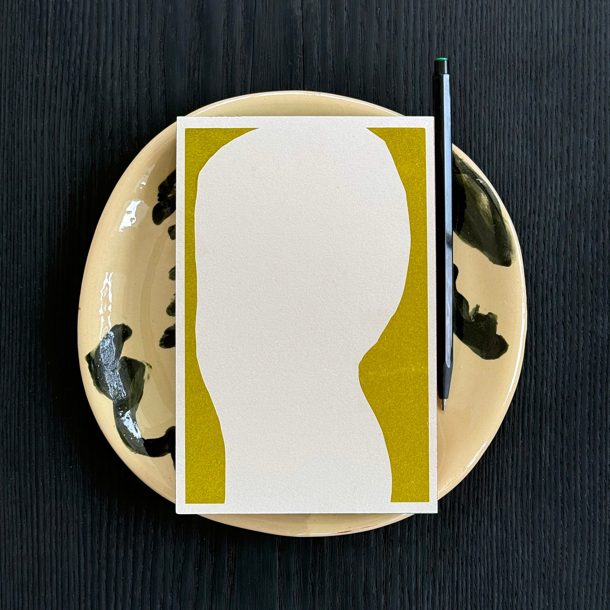 Shape Notepad: Olive by Moglea | Riso Printed – Wms&Co.