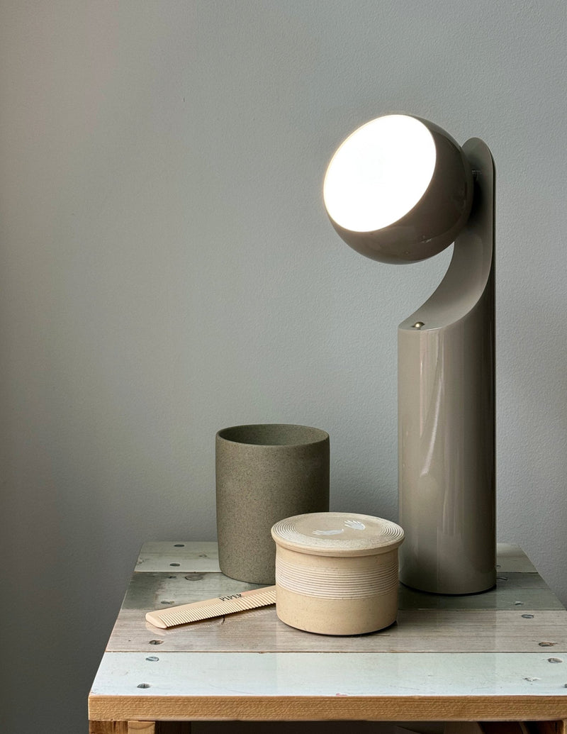 Mono Portable Lamp: Beige - Wms&Co.