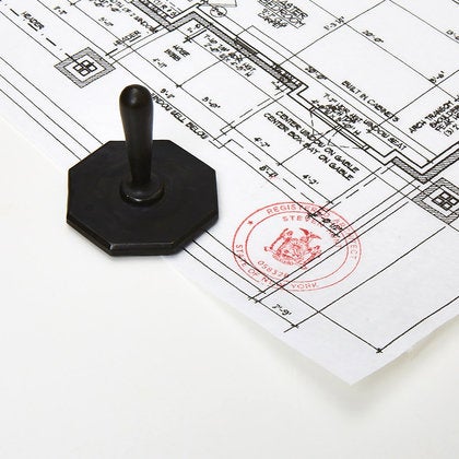 Blackened Octagon Custom Rubber Stamp 2 finishes