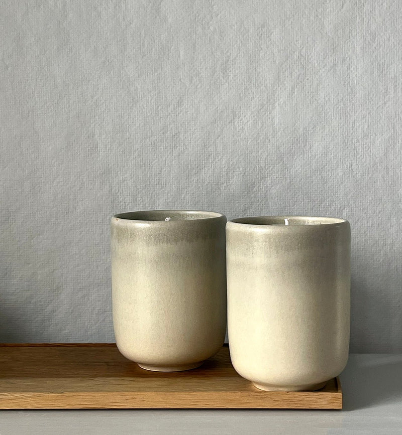 French Ceramic Candles: Blanc Ombre - Wms&Co.