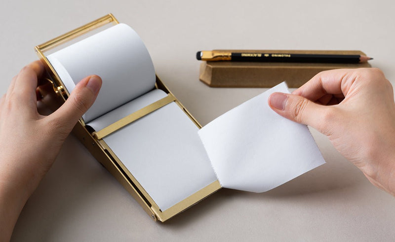 Desktop Roll Notes: Brass - Wms&Co.