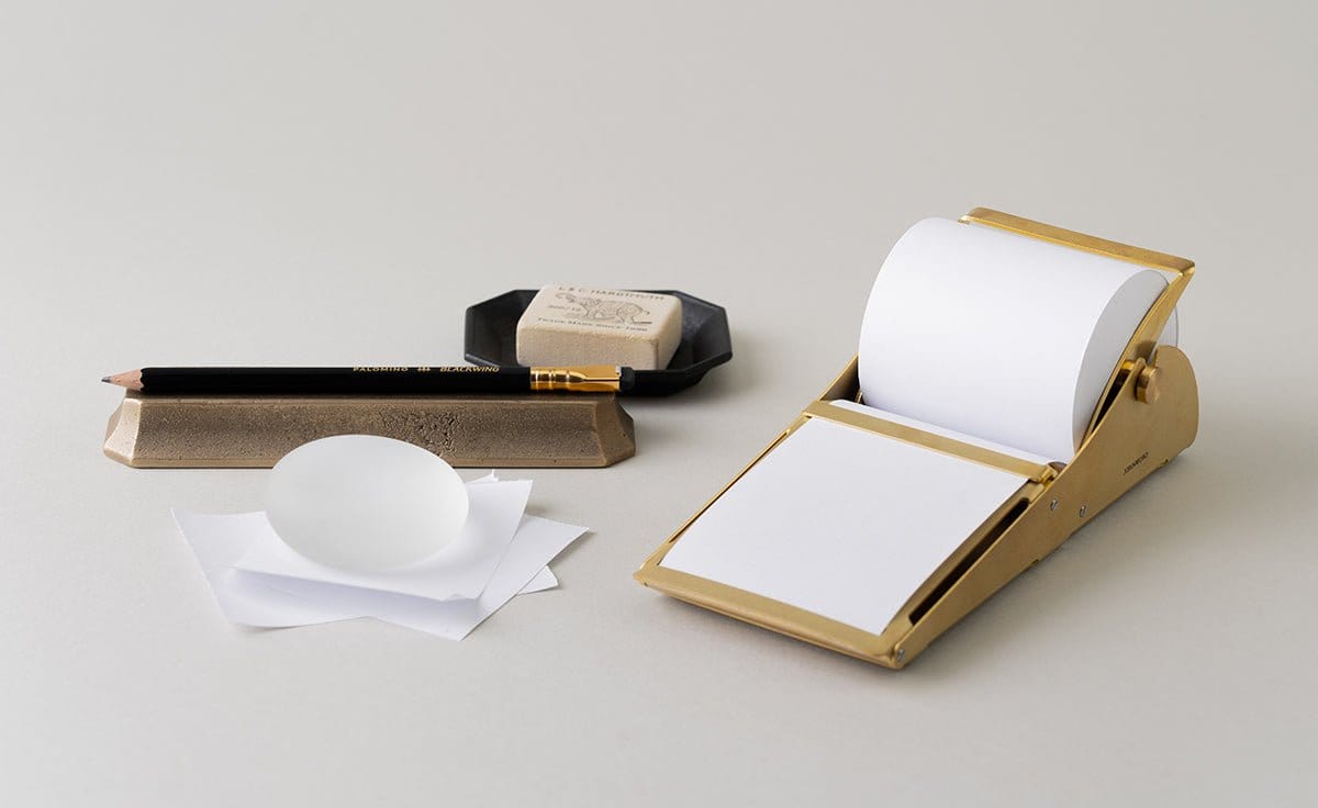 Desktop Note Roll Desktop Roll Note Pad: Brass | Korean Solid Brass Note Dispenser – Wms&Co.