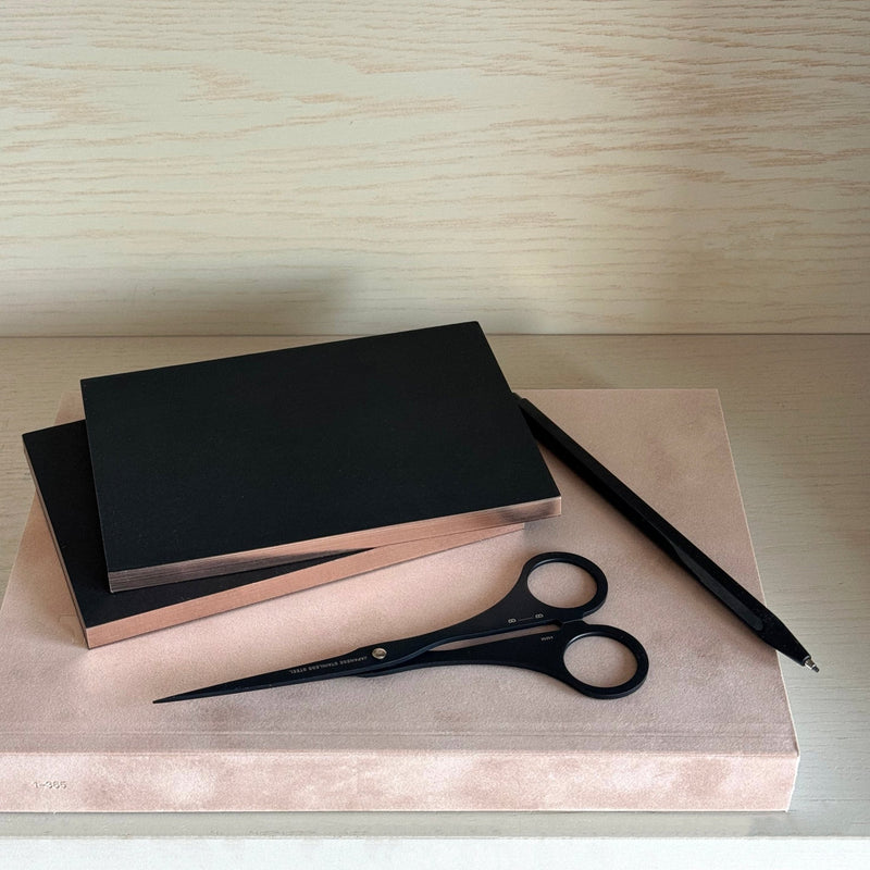 Little Black Notebooks with Rose Gold Edging (set of 2) - Wms&Co.