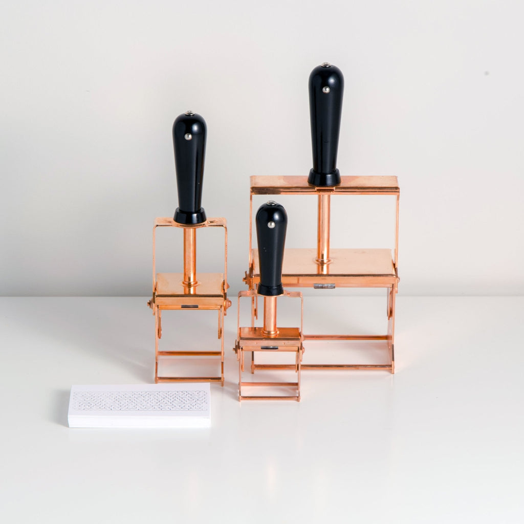 Self Inking Custom Rubber Stamp Copper+Black