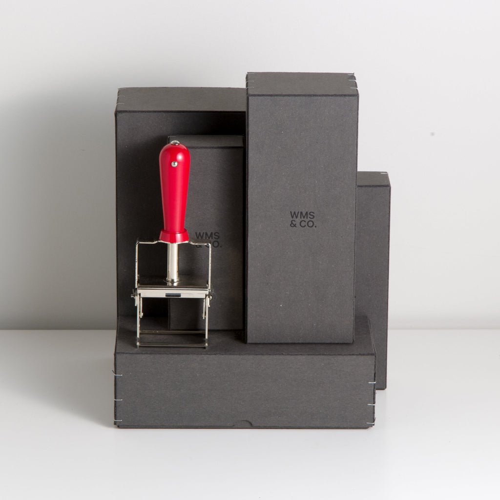 Self Inking Custom Rubber Stamp Nickel+Red