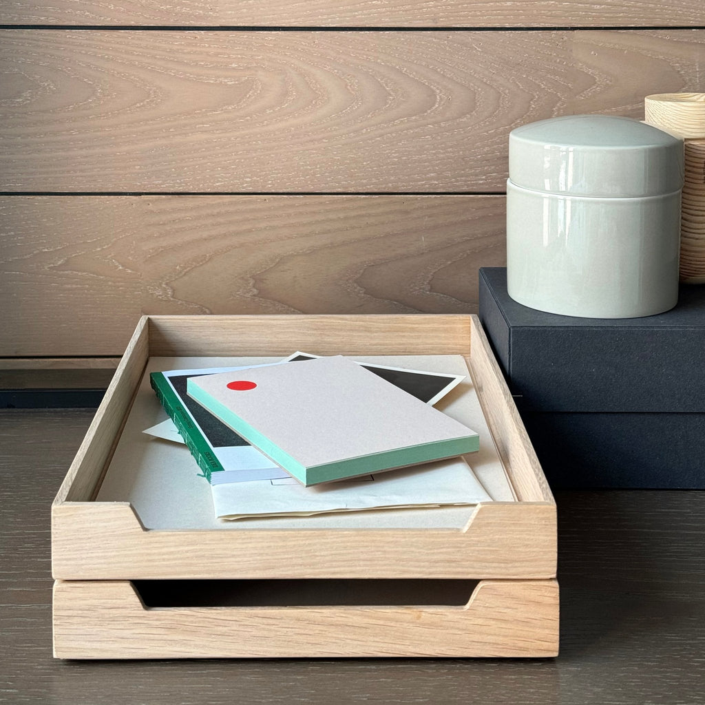Modular Oak Letter Tray