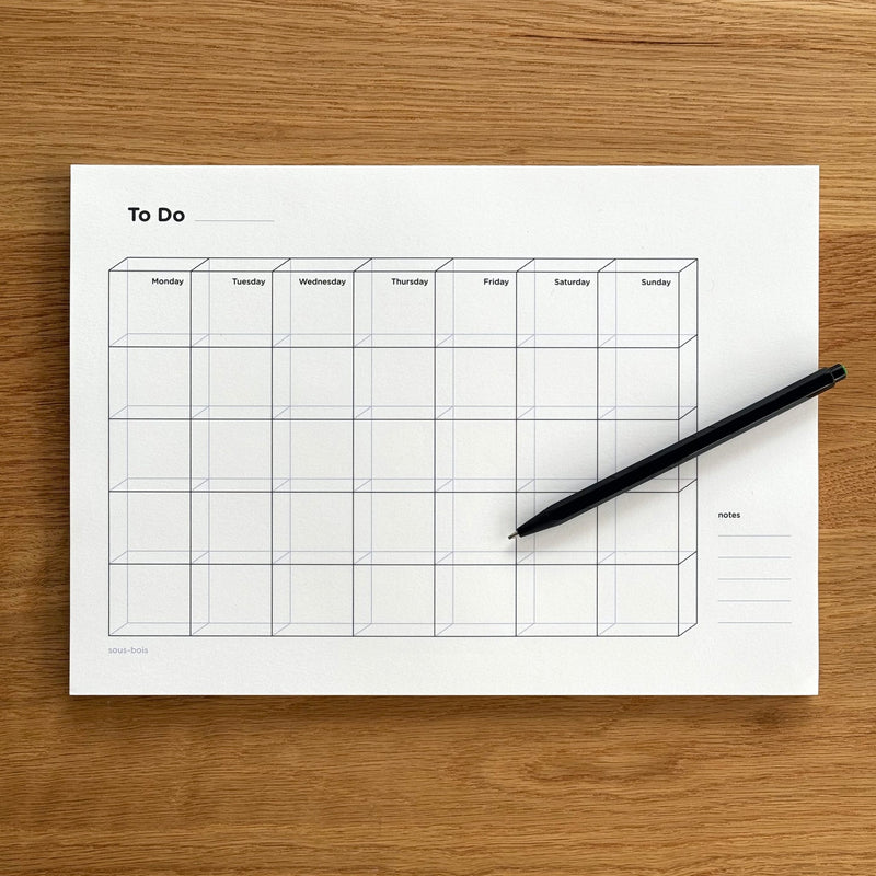 Weekly Planner Pad: Sous Bois - Wms&Co.